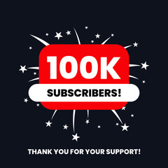 100 thousand subscribers celebration thank you achievement