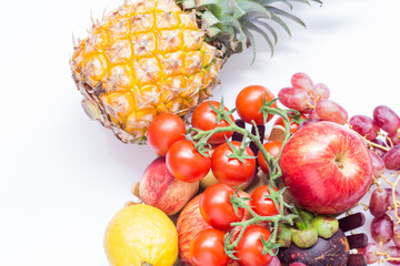 Fruit on a white background