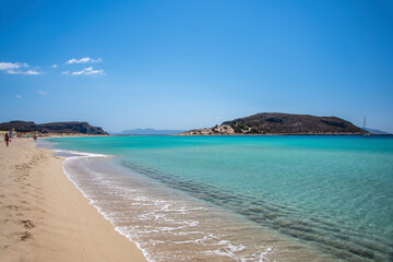 Turquoise sea and blue sky in the summer