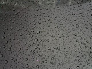 water drops on glass