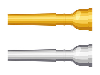 トランペットのマウスピースのイラスト