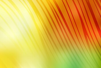 Obraz premium Light Red, Yellow vector pattern with bent lines.