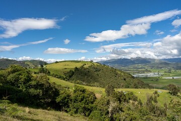 Fototapeta na wymiar Panoramic landscape Sesquilé, Cundinamarca.