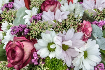 Bouqet flowers floral background