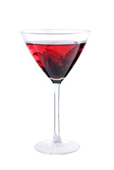 glass of red wine isolated