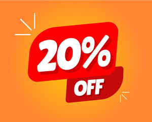 20% off limited special offer banner stock illustration sale