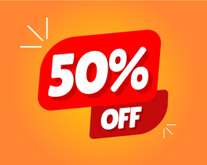 50% off limited special offer banner stock illustration sale