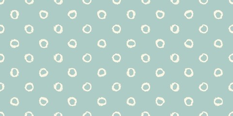 Polka dot seamless pattern with hand painted circles