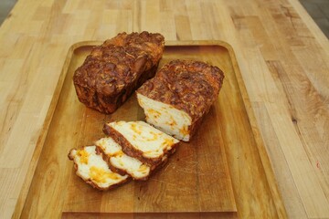 view of baked cheddar bread