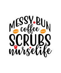Fototapeta premium Messy Bun SVG Design
