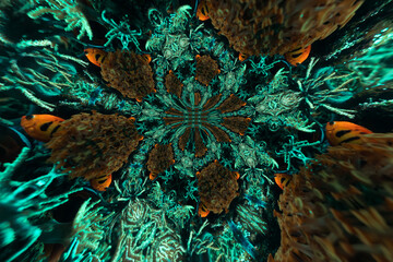 green and onage texture pattern