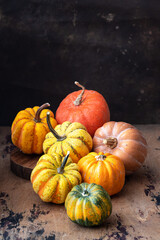 Pumpkin on a wooden table