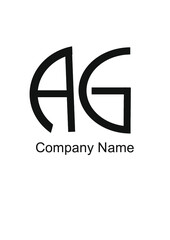 AG,GA,A,G abstract logo letters monograms.