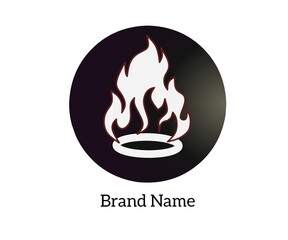 Natural fire logo for brand name.