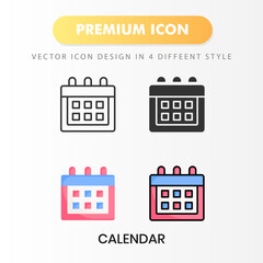 calendar icon for your website design, logo, app, UI. Vector graphics illustration and editable stroke.