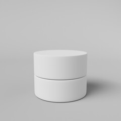 Cream package for making advertisement images. 3D render.