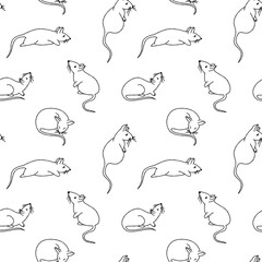 Seamless pattern with mouse