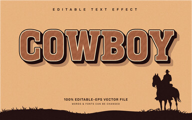 Vintage cowboy text effect
