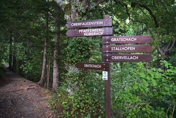 Mölltal, Austria - August 24 2021: Falkenstein Castle near popular hiking trails in Mölltal Valley
