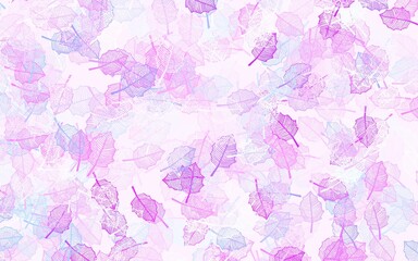 Light Pink, Blue vector natural background with leaves.
