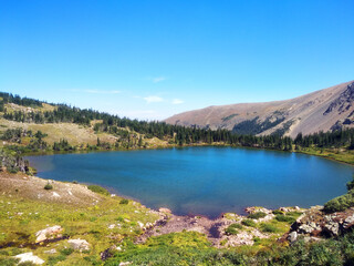 Fototapeta na wymiar Rogers Pass lake (James Peak area), Colorado, United States