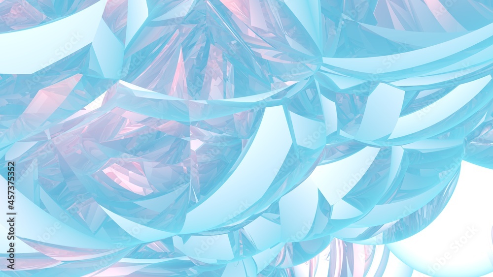 Poster abstract background in the form of broken lines and gradient. crystal. rendering an image.