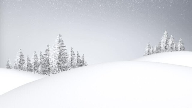 Magic snowy landscape concept christmas and new year holidays background.