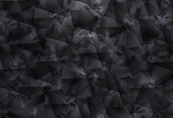 Light Gray vector shining triangular backdrop. - obrazy, fototapety, plakaty