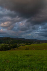 Fototapeta premium Sunset near Michalova village in national park Muranska planina