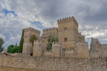 Fototapeta na wymiar hermoso castillo de Ampudia en la provincia de Palencia, España