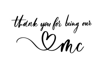 Thank you for being our MC. Bridesmaid Ask Card, wedding invitation, Bridesmaid party Gift Ideas, Wedding Card.