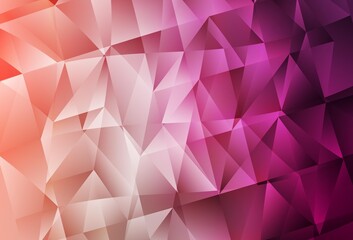 Obraz premium Light Pink vector template with crystals, triangles.