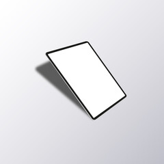 Tablet Device Vector Mockup with Bottom Shadow