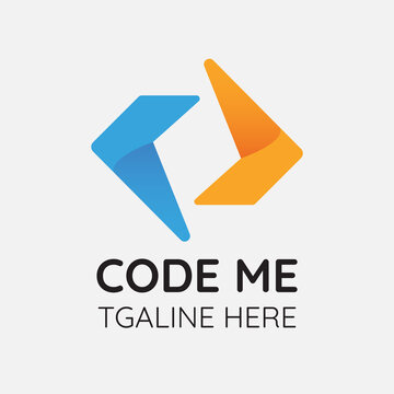 Code Sign Logo Template For Software Agency