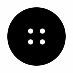 Sewing button dark silhouette
