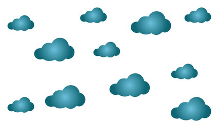 Obraz premium Clouds with blue gradient