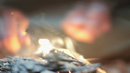 Man Starts Campfire With Magnesium Stick