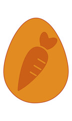 Easter egg with carrot