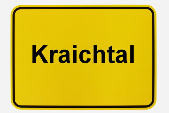 Illustration eines Stadteingangsschildes der Stadt Kraichtal