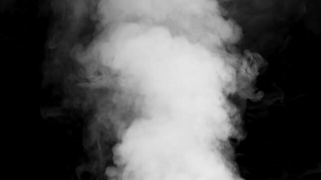 Smoke, Cloud of cold fog in light spot background. Light, white, fog, cloud, black background, 4k, ice smoke cloud. Floating fog.	Abstract white smoke in slow motion. 