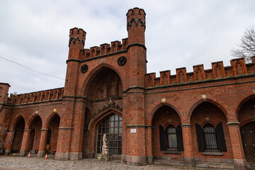 Fototapeta premium Friedland gate. Auxiliary fortification. It was used to cover fortress walls from artillery fire and enemy attacks. Kalinigrad. Russia