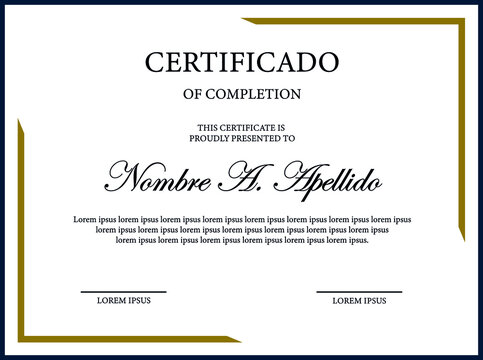Certificate template. Modern and elegant diploma. Ideal for graduation