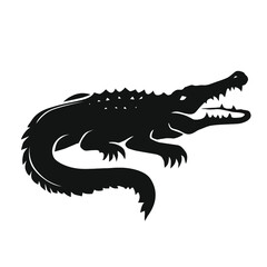 Alligator isolated on white. Vector illustration.