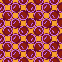 Circles ornament. Seamless pattern. Polka dots motif. Geometric background. Ethnic wallpaper. Geometrical backdrop. Contemporary digital paper. Folk web designing. Tribal textile print. Vector image.