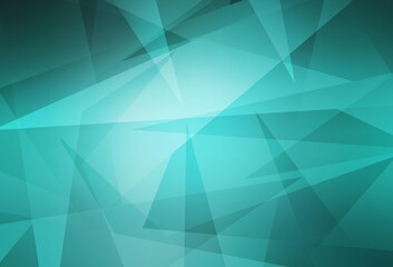 Light Green vector pattern with polygonal style.