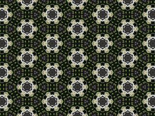 Abstract Geometric Floral Tile Background Wallpaper