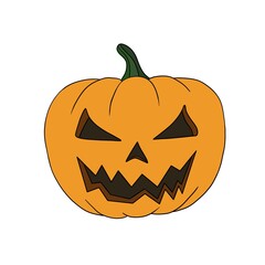 halloween pumpkin isolated on white