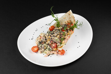 grilled salmon with vegetables