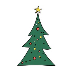 Obraz premium christmas tree illustration