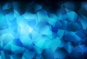 Dark BLUE vector polygon abstract layout.